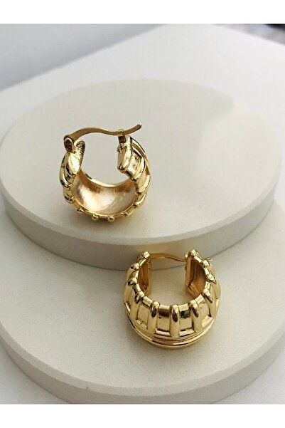 Mercan Aksesuar Çelik Halka Vida Küpe