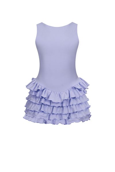 La Sarta Sardinia Halter Neck Ruffled Lilac Dress with Shorts