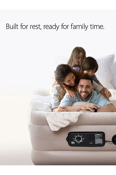 MACON Luxury Inflatable Mattress with Built-in Air Pump – Heavy Duty Self-Inflating Blow Up Bed