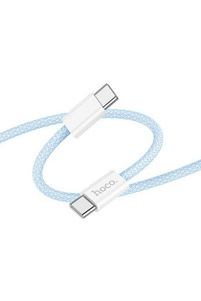 REDz Accessories Cablu Hoco X105, Type-C la Type-C, 1m, pentru iPhone 15/16 și Android, 60w, albastru