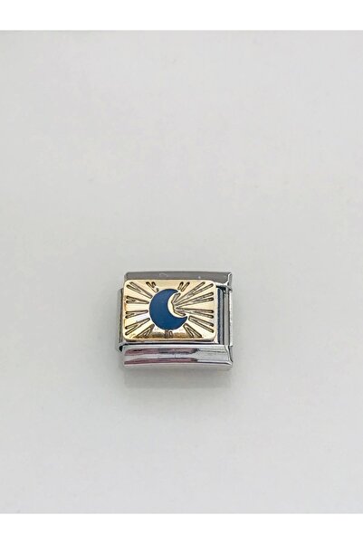 Mercan Aksesuar Mavi Ay Nomi Italyan Charm Bileklik Charmı