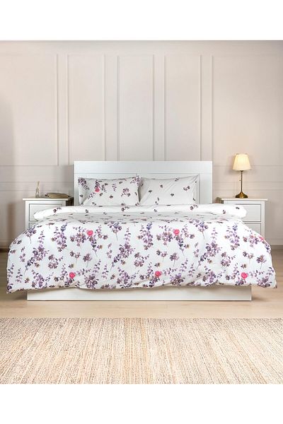 Menderes Home Σετ Παπλωματοθήκη Βαμβακερή Συλλογή Flora