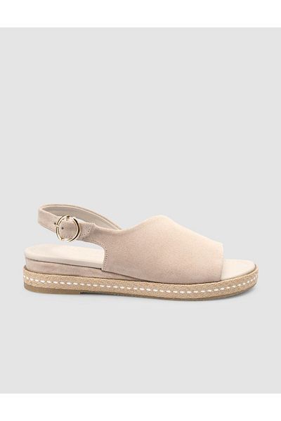 Cabani Sandale de damă din piele intoarsa din piele naturala 100% Stone