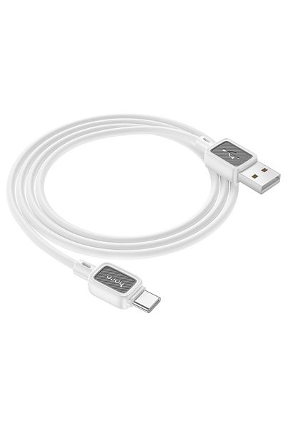 REDz Accessories Hoco USB to Type-C Cable, 3A, X108, 1m, White/Grey