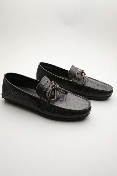 Gondol Loafer clasic pentru bărbați din piele naturală Negru 41 ttx. 601203