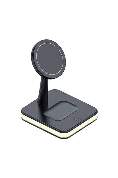 REDz Accessories 2 In 1 Wireless Charging Stand, Lamp, Magnetic, Usb, Black