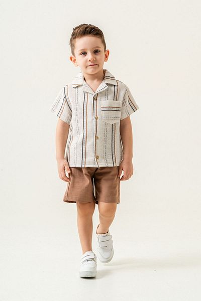HAUSEkids 2-5 Years Cool Block Boys' Suit-Brown
