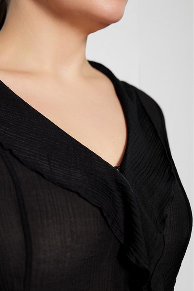 LUOKK Alleia Oversize Semi Transparent Blouse Black