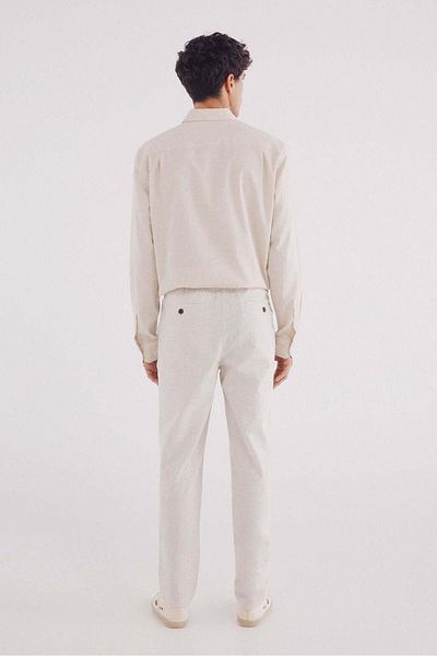 Springfield Slim Fit Linen Chinos Trousers