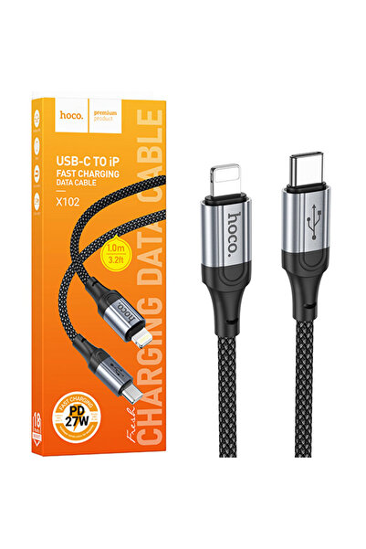 REDz Accessories Cablu Hoco X102, Tip-C la Lightning, 1m, Compatibil cu iPhon...