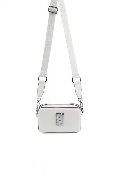 Silver Polo Silver & Polo White - Geantă de damă Sp1078 albă