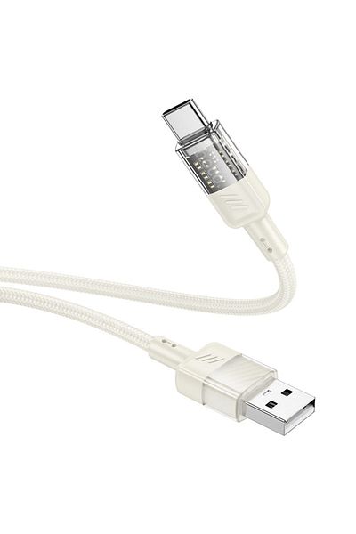 REDz Accessories Charging Cable, For Iphone 15/16 And Android, Usb To Type-c, Hoco U129, Power 3a, 1.2m, Beige