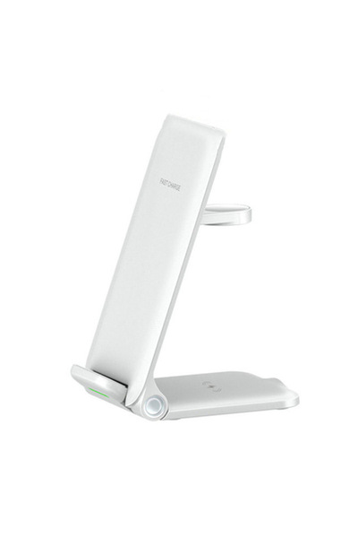 REDz Accessories Βάση γραφείου 3 σε 1, ασύρματη φόρτιση, πτυσσόμενη, OJD76, λευκό