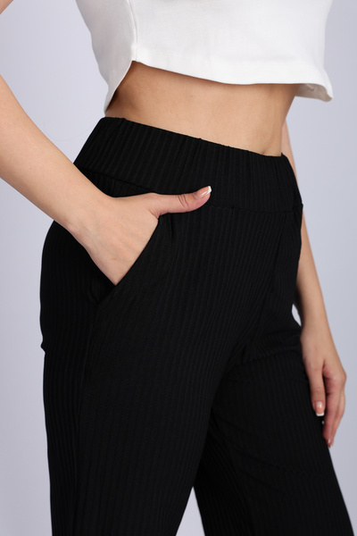 Trendingsize Cepli Rahat Kesim Fitilli Örme Kadın Eşofman & Pantalon