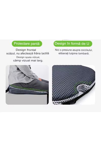 OEM Orthopedic Seat Cushion Made of 4D Memory Foam, Qfc-040 Arvada Ergosupport, Small Form