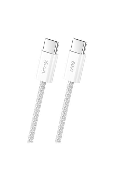 REDz Accessories Type-c To Type-c Cable, 1m, For Iphone 15/16 And Android, X-start Sjx320cc, 60w, White