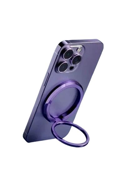 REDz Accessories Magsafe Ring Holder, Ultra Grip, Rotating and Adjustable, Strong Magnets, Metal, Purple