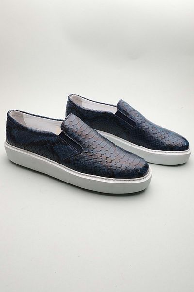 Gondol Loafer clasic pentru bărbați din piele naturală Blue Snake 42 ttx.601199