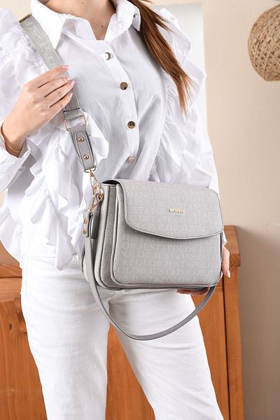 H&D COLLECTİON Very Useful, Suitable for Daily Use, 2 Straps, 3 Compartments, Lined Shoulder and Crossbody Bag 2184
