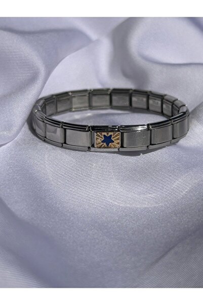 Stainless Steel Single Charm Italian Bracelet
