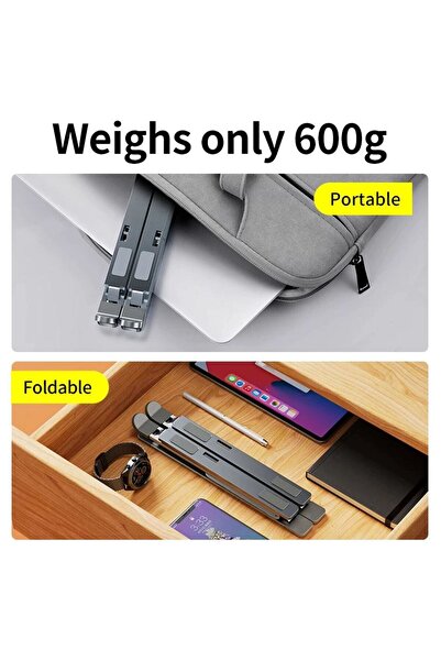 REDz Accessories Βάση MacBook, Universal, Ρυθμιζόμενη και Φορητή, Μαύρη