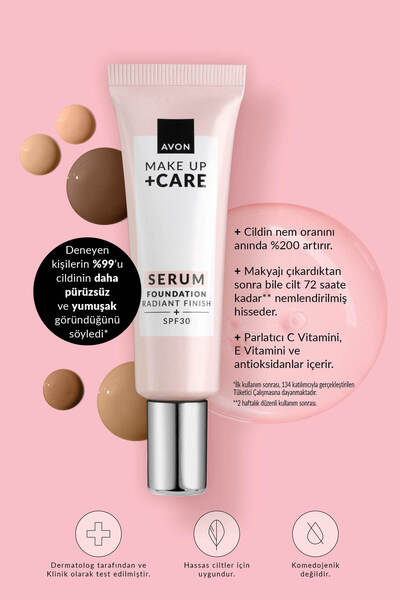 AVON Make Up Care Serum Fondöten 30 Ml. 410p Spice