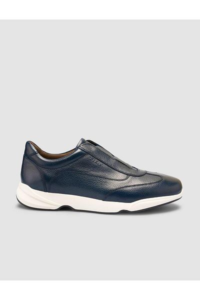 Cabani Pantofi sport pentru bărbați, 100% piele naturală, albastru bleumarin