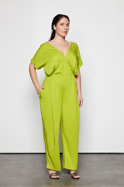 LUOKK Vivy Plus Size Pleated Jumpsuit Green