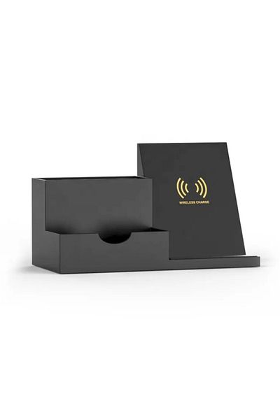 REDz Accessories Desk Stand and Wireless Charger, Universal, Fast Charge, 10W, Black
