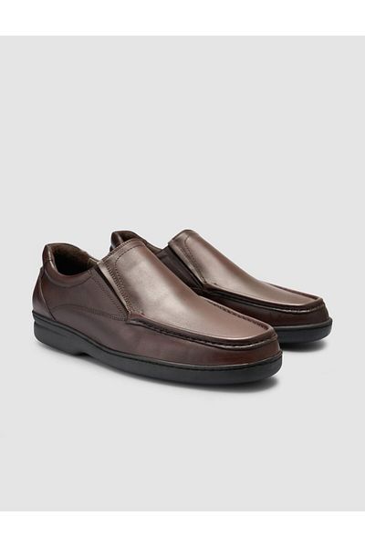 Cabani 100% Genuine Leather Brown Men's Casual Shoes