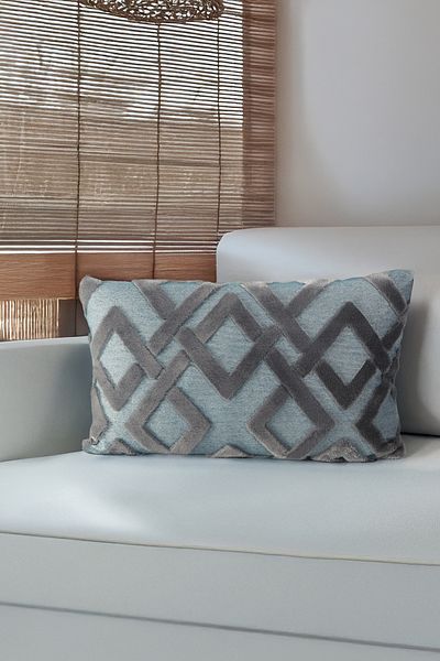 HAMUR Bohemian Special Design Punch Punch Model Decorativ dreptunghiular Husă de pernă Mila Gri Albastru