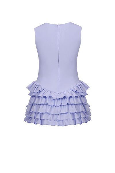 La Sarta Sardinia Halter Neck Ruffled Lilac Dress with Shorts
