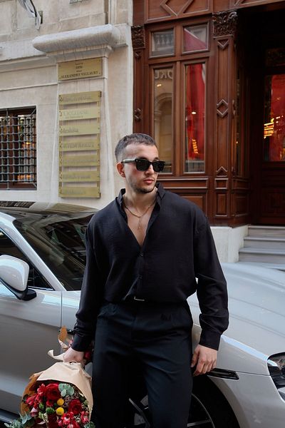 Livio Ferri Ανδρικό πουκάμισο Zoro Extra Soft Linen Look με μακρύ μανίκι, ελαφριά υφή