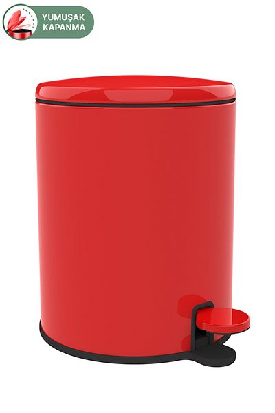 Prima Nova Κάδος απορριμμάτων Cigo Pedal 6lt Κόκκινο