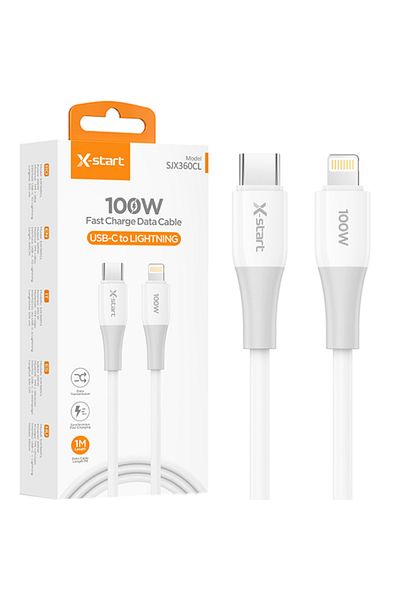 REDz Accessories X-start Sjx360cl Cable, Type-c To Lightning, 1m, Iphone Compatible, 100w Power, White