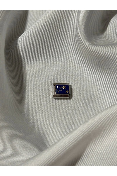 OCTW Paslanmaz Çelik Mavi Yıldızlı Italyan Charm