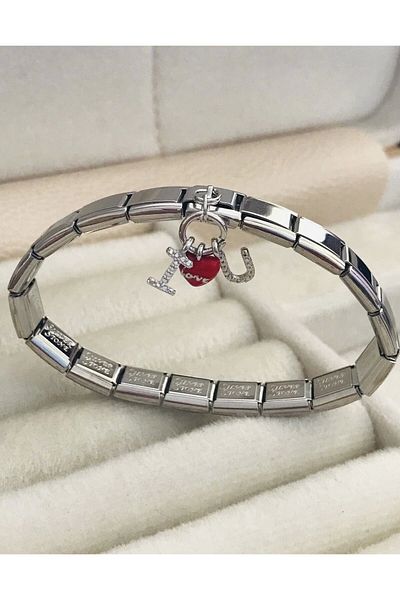 Mercan Aksesuar Steel Italian Charm Mix Bracelet