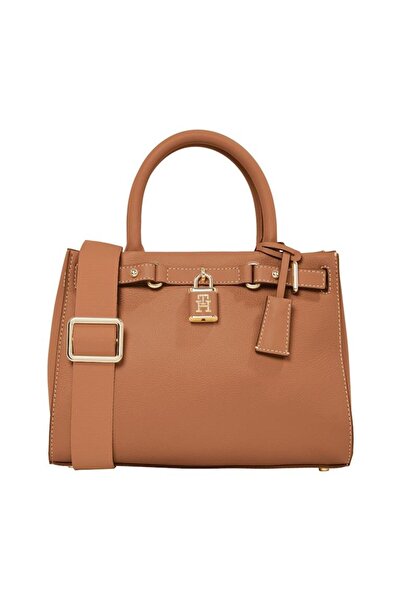 Tommy Hilfiger Kadın AMERICAN ICON MINI TOTE LEATHER Tote OS-KAHVE