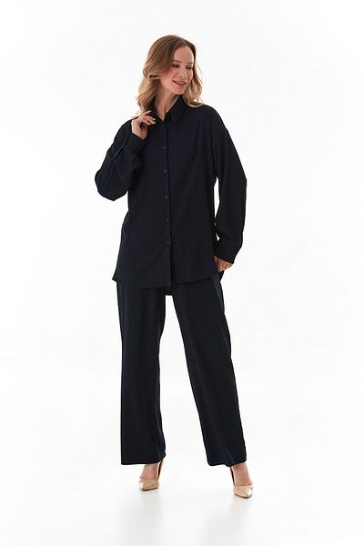 Fulla Moda Fullamodest Shirt Collar Wrapped Fabric Set