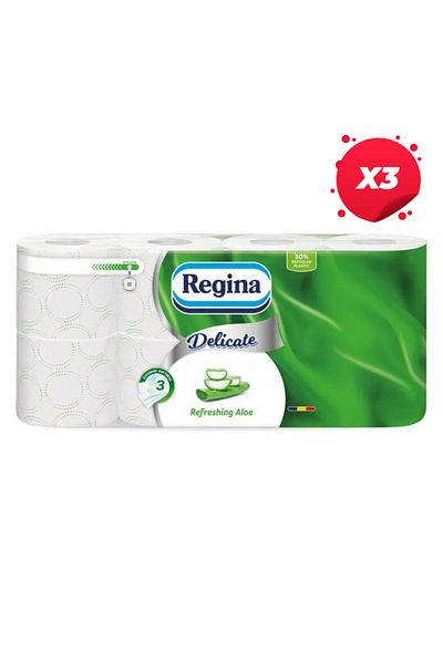 ReginaU X3-REGINA TOILET PAPER 8ROLLS 3LAYERS REFRESHING ALOE