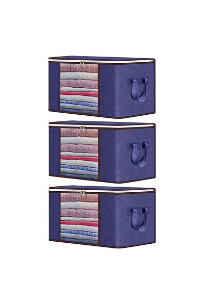 NEXTLY Set of 3 x organizer for clothes, pillows, quilts, toys and other accessories NEXTLY, storage bag