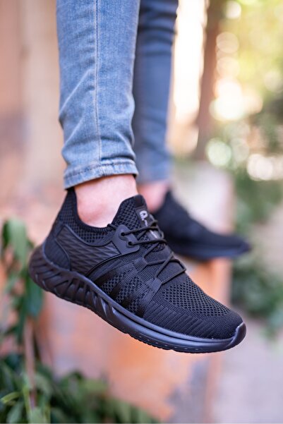 Weynes Orthopedic Men's Sneakers - Plain Black, Comfortable Casual, WSB0958