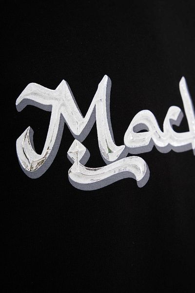 Machinist Men's Mud Technical Printed Oversize Black T-Shirt