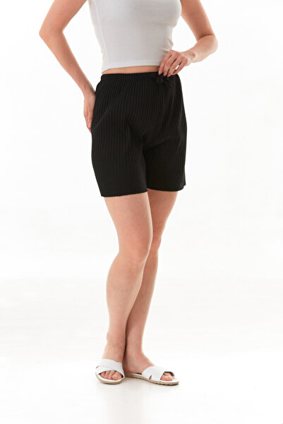 Fulla Moda Fitilli Bağcıklı Penye Şort