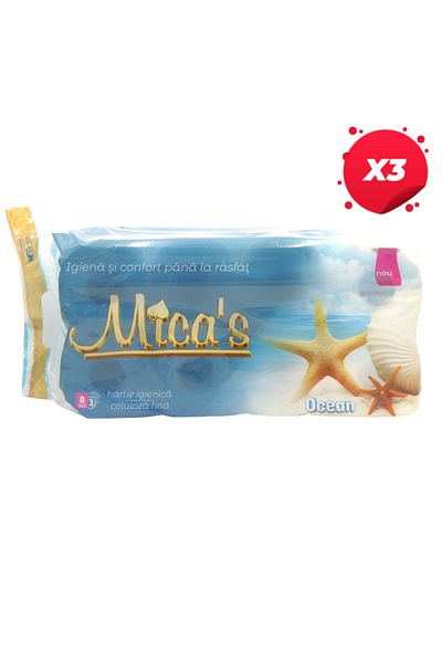 micasa X3 MICAS TOILET PAPER 8ROLLS 3ST OCEAN