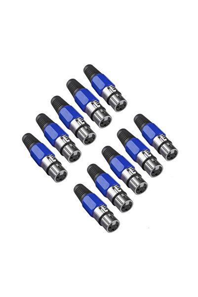 Koodmax 10 Adet - 3 Pin Xlr Dişi Konnektör - Mikrofon Jackı NX Tip - Profesyo...