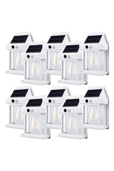 NEXTLY Set 10 X Lampa Solara De Exterior Cu Bec , 3 Moduri De Functionare, Senzori De Miscare