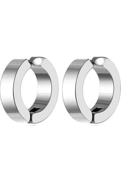 Best Friends Lopunisex Compressed Unisex Non-Hole Steel Hoop Earrings