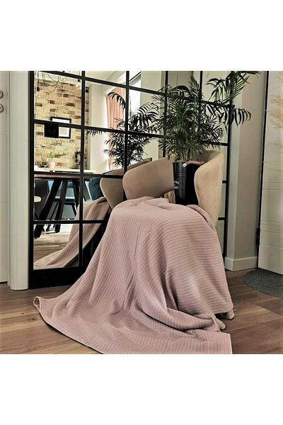 Kotonia Home - Pique Duvet Cover, 220x240 Cm, 100% Cotton, Champagne