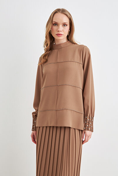 VAVİNOR Arin Πλισέ Σετ Διπλό - Camel